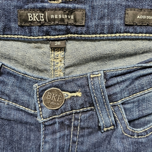 BKE Reserve Addison Skinny Ankle Cropped Jeans with Natural Fading, Like New - Picture 12 of 12